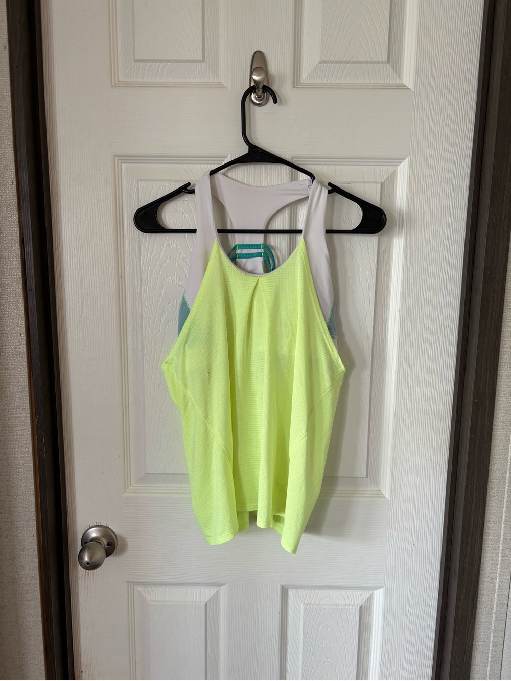 Lucky in Love Neon Yellow Racerback Tank Top